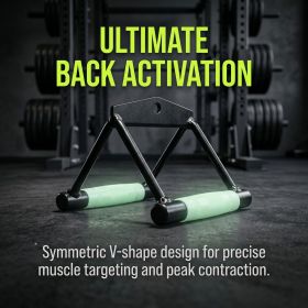 V-Shape Barbell T-Bar Row Platform | Solid Carbon Steel | Black Powder Coated | Industrial Strength Gym Equipment