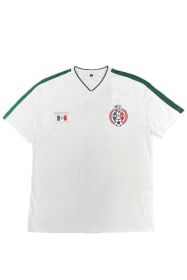 UNISEX MEXICO TEAM WORLD SOCCER JERSEYS TOP (Color: White, size: 3XL)